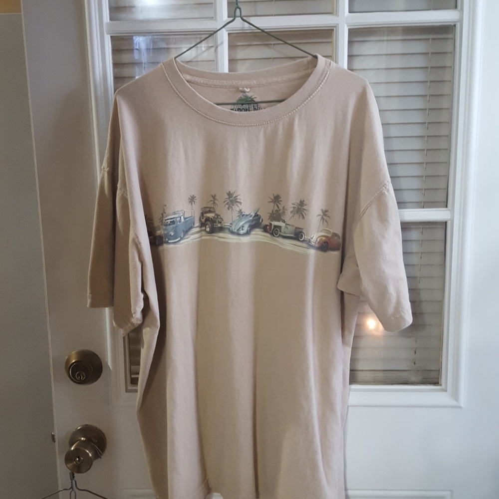 Classic cars on mens tee shirt